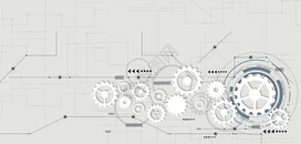 灰白色系齿轮科技背景图片