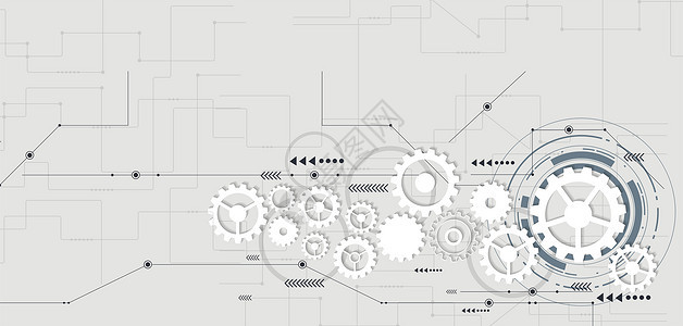 灰白色系齿轮科技背景图片