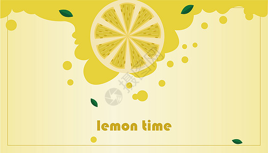 卡通水果黄色柠檬背景图片