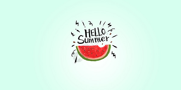 夏天的西瓜背景图片