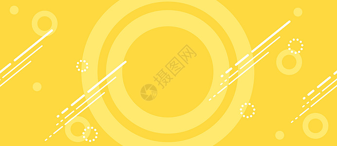 黄色几何扁平banner背景设计图片