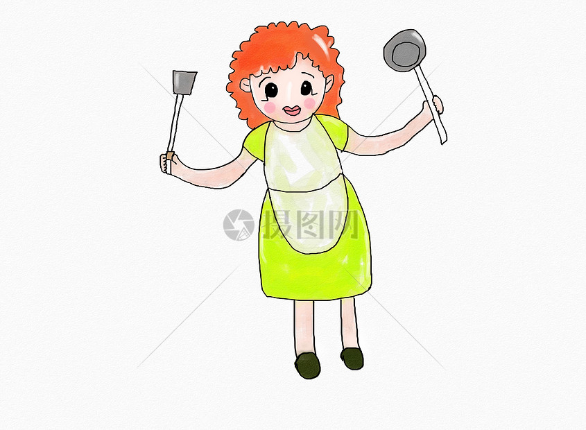 食堂阿姨插画图片下载-正版图片400060483-摄图网