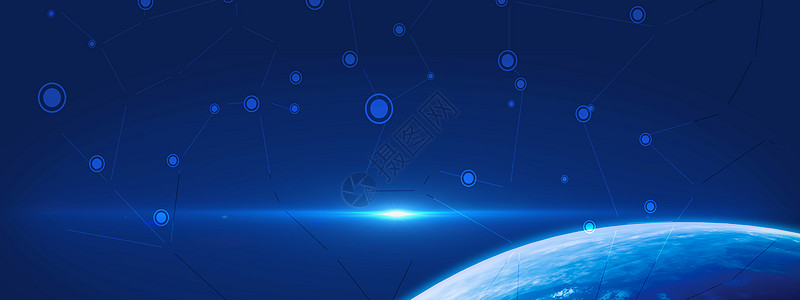 钢材banner全球定位科技背景设计图片
