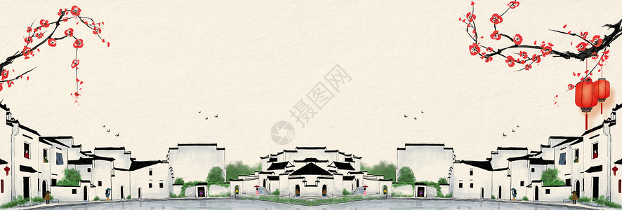 中国风古典建筑背景图片