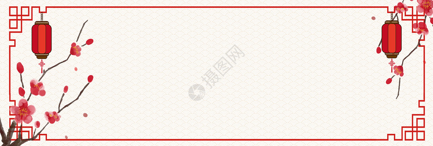 古典中国风梅花背景图片