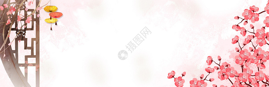 粉色桃花背景图片