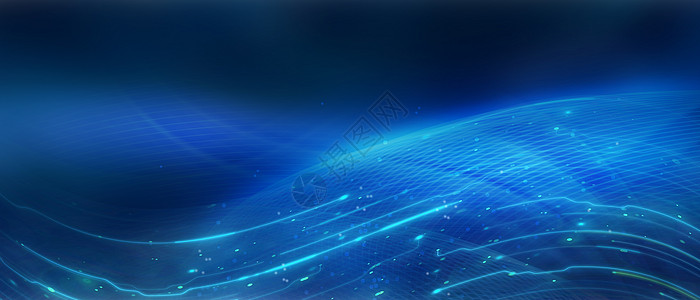 蓝色背景展板光纤科技背景设计图片