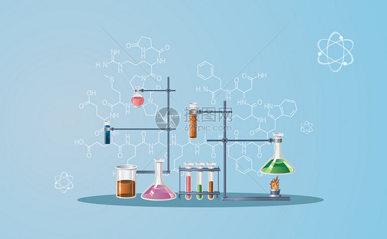 化学医疗实验矢量图片