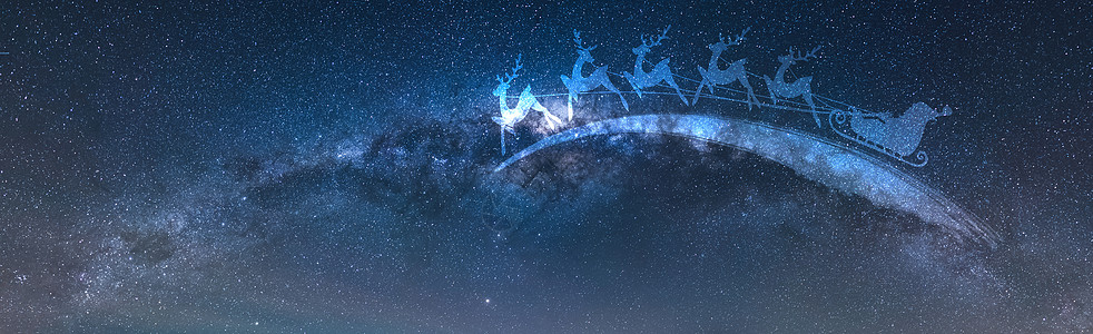 圣诞节星空背景高清图片