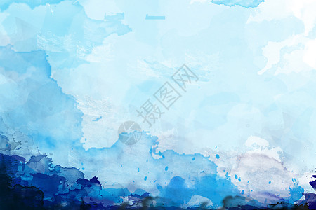 冬季星空手绘水粉简约梦幻背景设计图片