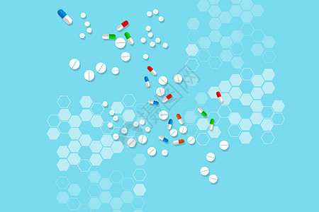 医疗科技药物药片背景图片