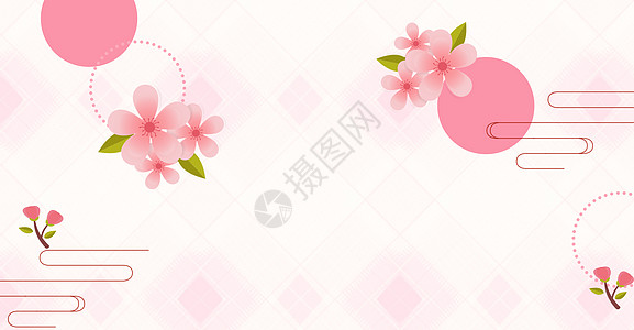 唯美浪漫粉色樱花背景图片