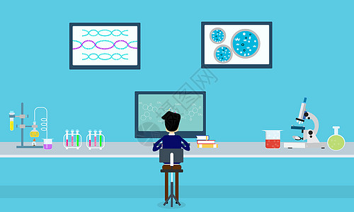 医学分子医学实验室研究插画