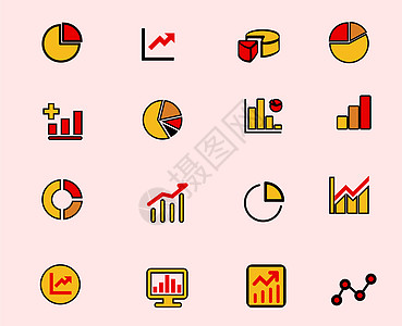 数据图标数据分析饼状图高清图片