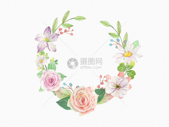 大玫瑰花花环图片