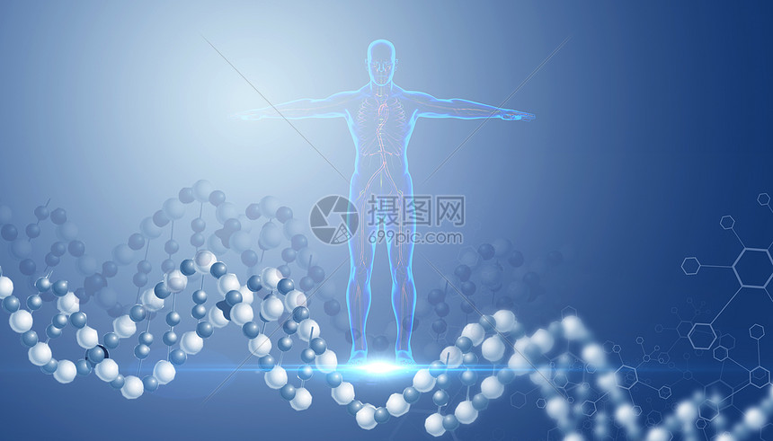 医疗科技基因链图片