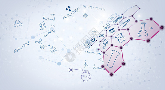 分子矢量医疗科技背景设计图片