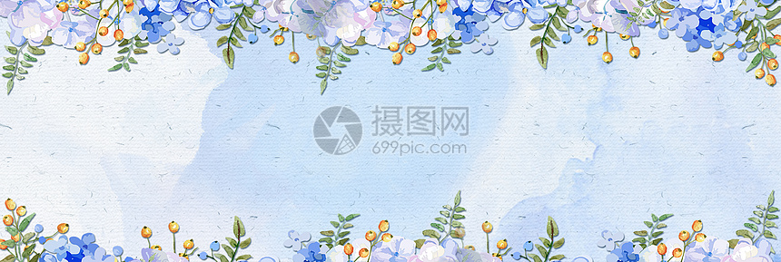 水彩花背景图片素材 正版创意图片 摄图网