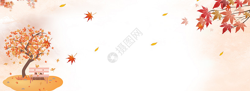 枫树岭秋天背景设计图片