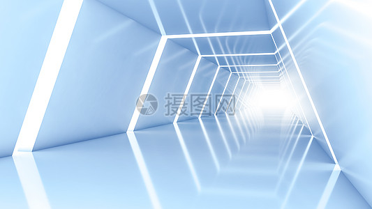 蓝色科技空间空间结构背景设计图片