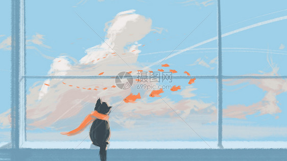 猫眼看世界插画图片