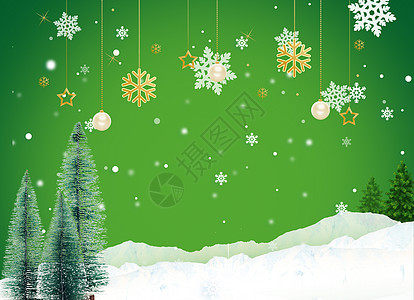雪花飞舞圣诞背景设计图片