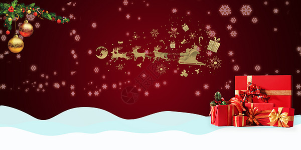 圣诞节节日banner背景图片