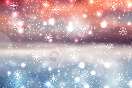 飘落的雪花圣诞背景素材设计图片