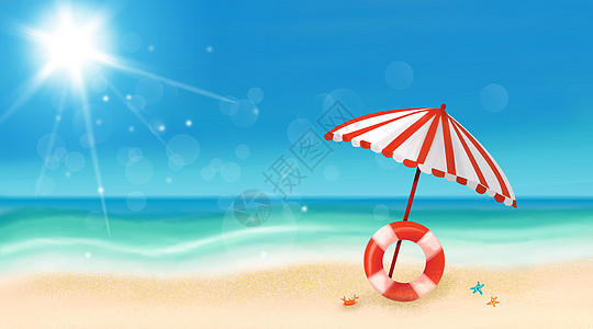 高清图片阳光照耀着沙滩高清图片q版卡通情侣海滩度假阳光浴高清图片