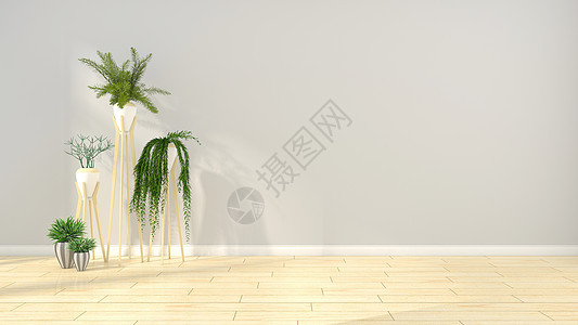 简约现代室内盆栽背景图片