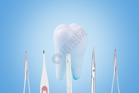 牙医工具背景图片