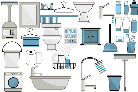 水桶倒水浴室用品设计图片