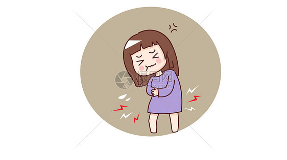 胃痛矢量插画