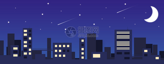 夜晚城市背景图片