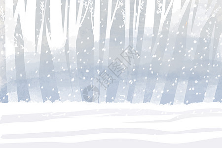 冬季树林雪景背景图片