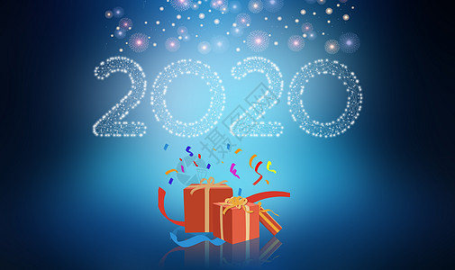 鼠年海报2020新年礼物设计图片