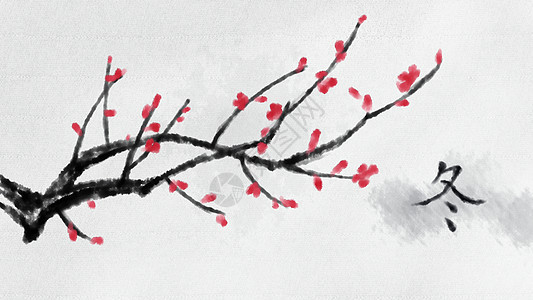 冬日梅花背景图片