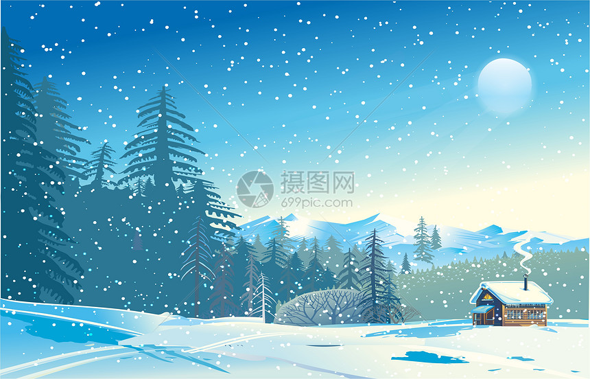 冬天雪景图片