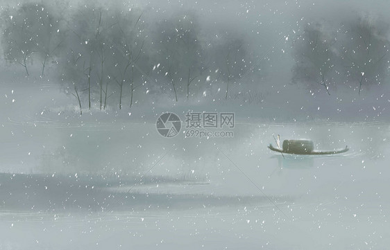 江南飘雪图片