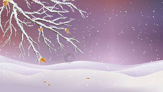 下雪雪景背景图片