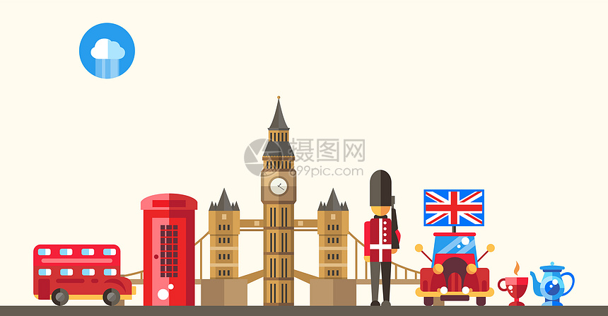 英国之旅插画图片下载-正版图片400086422-摄图网