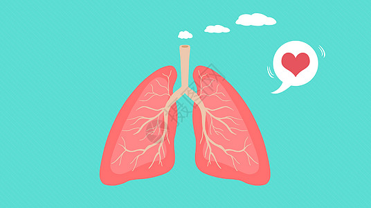 红色框肺部健康设计图片