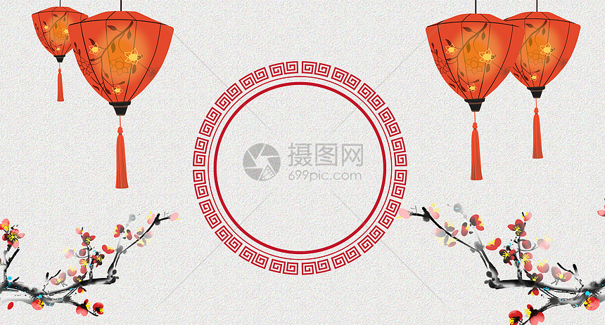 中式古典新年背景图片