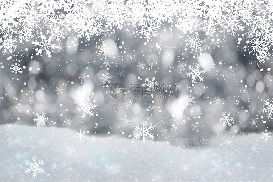 冬季雪花背景图片