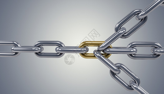 黄金链3D锁链设计图片