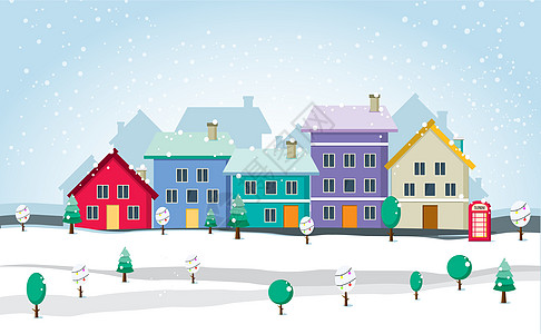 冬日街道背景图片