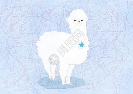 小绵羊插画素材图片