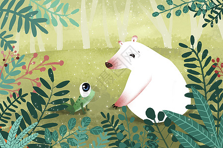 小清新童话可爱动物插画网文配图高清图片