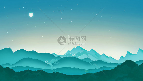 夜晚自然风光图片