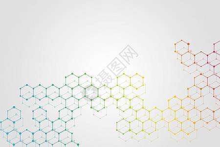 关联分子结构背景设计图片